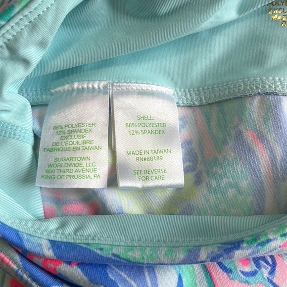LILLY PULITZER The Weekender Crop Mermaid Cove Legging Blue Pink Green Sz S - Picture 12 of 15